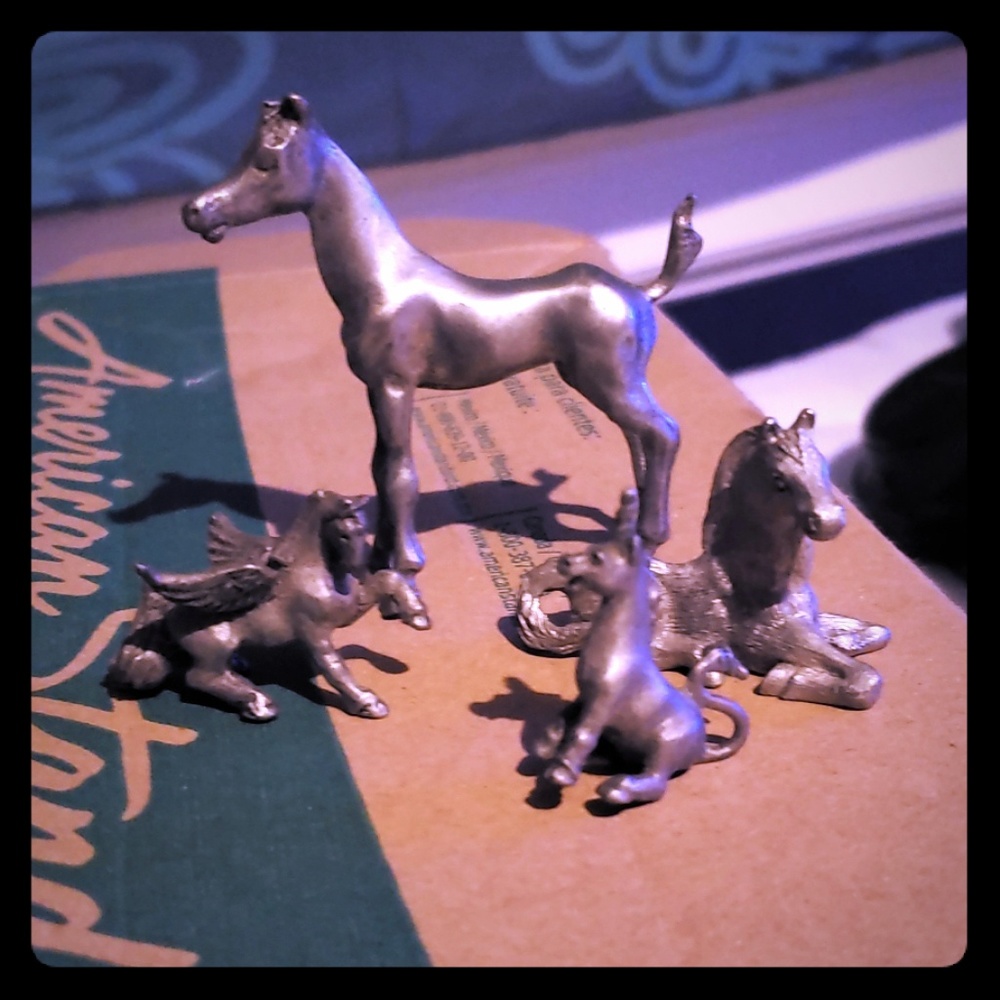 Fine Pewter Horse Figurines